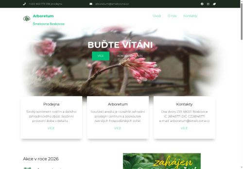 Zobrazit webové stránky Arboretum Šmelcovna