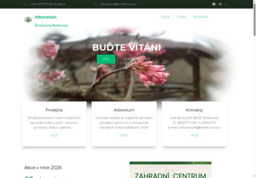 Zobrazit webové stránky Arboretum Šmelcovna