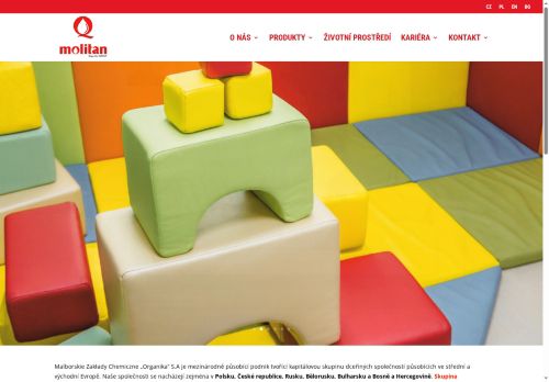 Webové stránky MOLITAN a.s., Břeclav