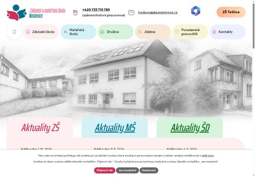Zobrazit webové stránky Základní škola a mateřská škola Neslovice