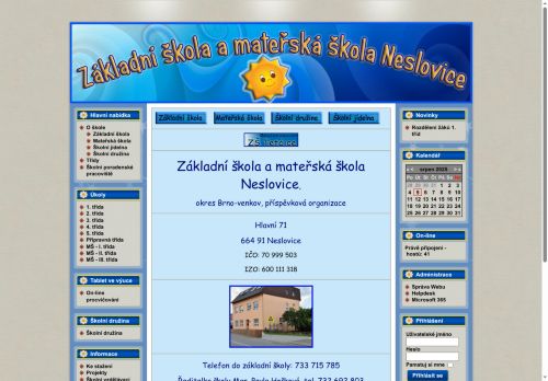 Zobrazit webové stránky Základní škola a mateřská škola Neslovice