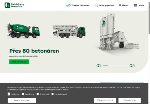 Zobrazit webové stránky Českomoravský beton - betonárna Rakovník