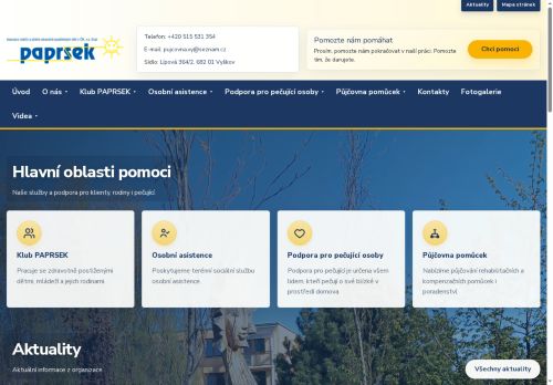 Zobrazit webové stránky Klub PAPRSEK Vyškov 