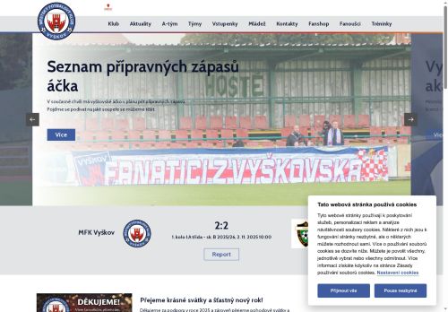 Zobrazit webové stránky Městský fotbalový klub Vyškov