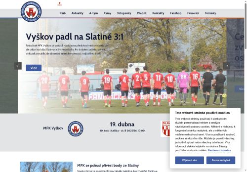 Zobrazit webové stránky Městský fotbalový klub Vyškov
