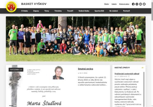 Zobrazit webové stránky Basket Vyškov