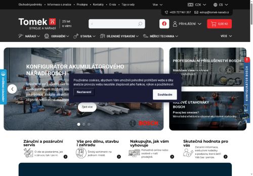 Zobrazit webové stránky Stroje a nářadí - TOMEK