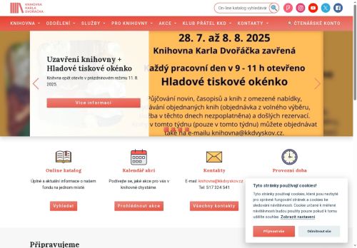 Zobrazit webové stránky Knihovna Karla Dvořáčka ve Vyškově