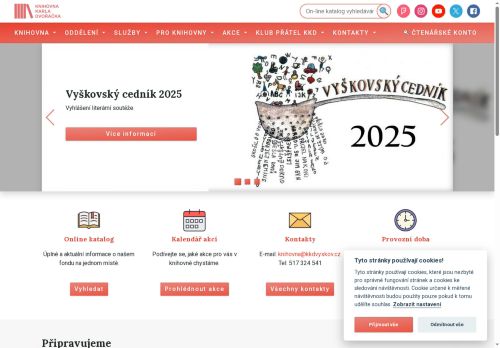 Zobrazit webové stránky Knihovna Karla Dvořáčka ve Vyškově