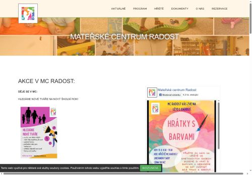 Zobrazit webové stránky Mateřské centrum Radost