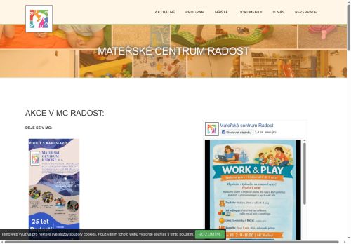 Zobrazit webové stránky Mateřské centrum Radost, z.s.