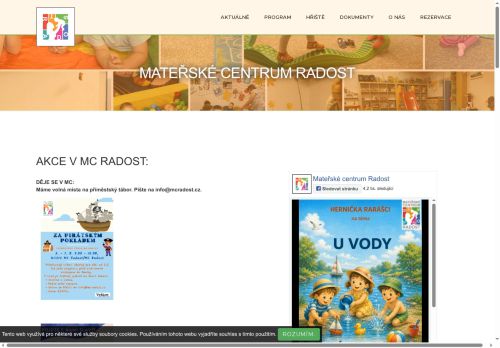 Zobrazit webové stránky Mateřské centrum Radost