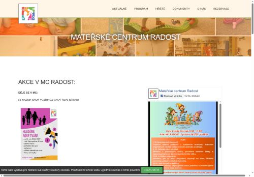Zobrazit webové stránky Mateřské centrum Radost, z.s.