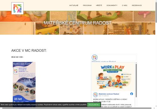 Zobrazit webové stránky Mateřské centrum Radost