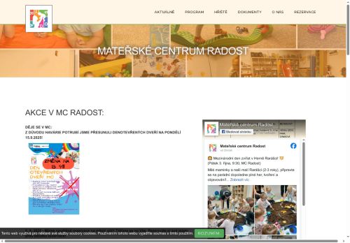 Zobrazit webové stránky Mateřské centrum Radost