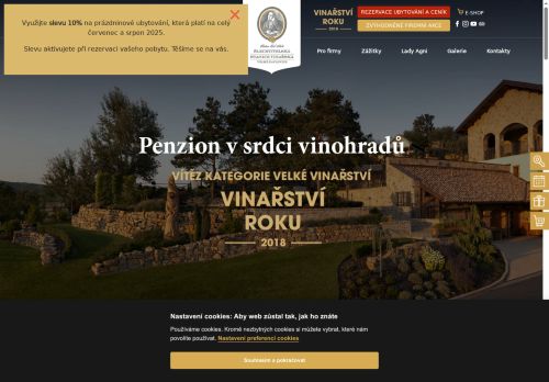 Zobrazit webové stránky Vinařský penzion André