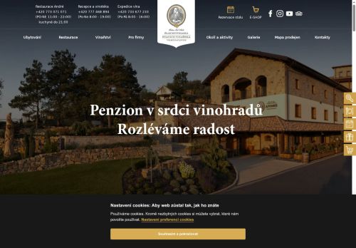 Zobrazit webové stránky Vinařský penzion André
