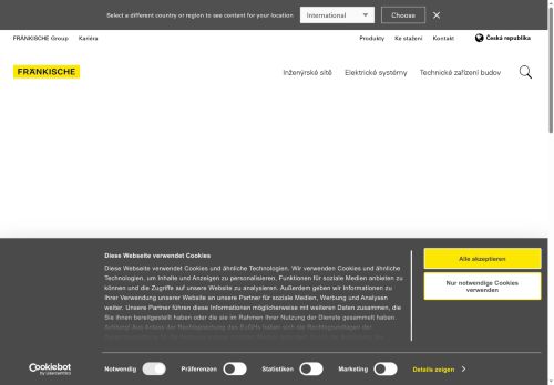 Webové stránky FRAENKISCHE CZ s.r.o., Okříšky