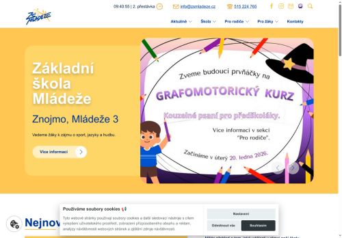 Zobrazit webové stránky Základní škola, Znojmo, Mládeže 3