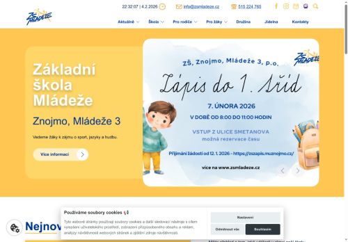 Zobrazit webové stránky Základní škola, Znojmo, Mládeže 3