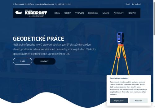 KVADRANT, spol. s r.o. nabízí práci na pozici Geodet/zeměměřič - m/ž v obci Brno
