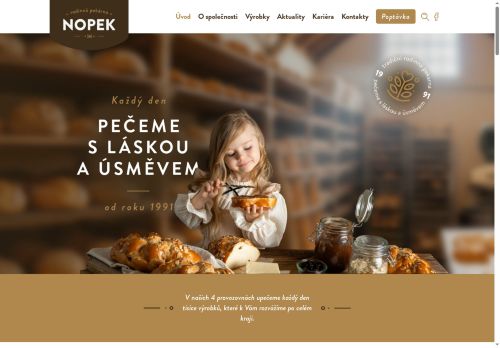 Webové stránky NOPEK, a.s., Svitavy