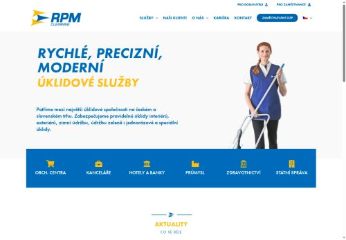 Webové stránky RPM Service CZ a.s., Praha