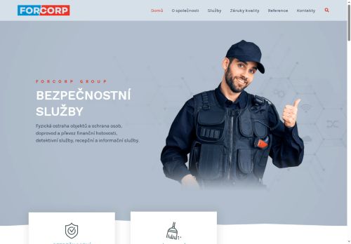 Webové stránky FORCORP GROUP spol. s r.o., Vestec
