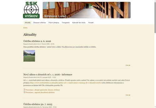 Zobrazit webové stránky Sportovně střelecký klub Vyškov