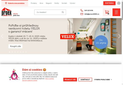 Webové stránky ProEx 2000, spol. s r.o., Břeclav