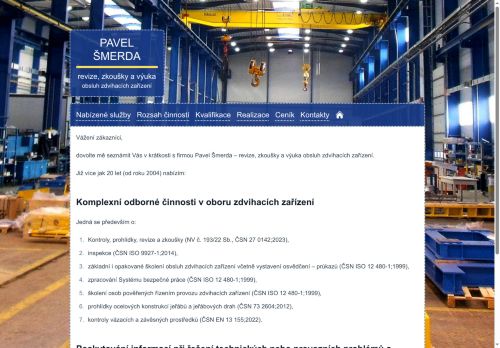 Zobrazit webové stránky Milan Ševčík – revize, opravy a výuka obsluh zdvihacích zařízení