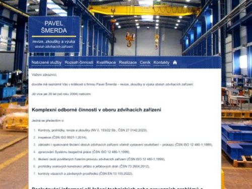 Milan Ševčík – revize, opravy a výuka obsluh zdvihacích zařízení