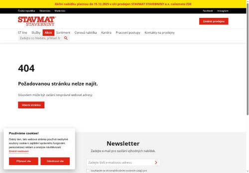 Zobrazit webové stránky STAVMAT Stavebniny Blansko