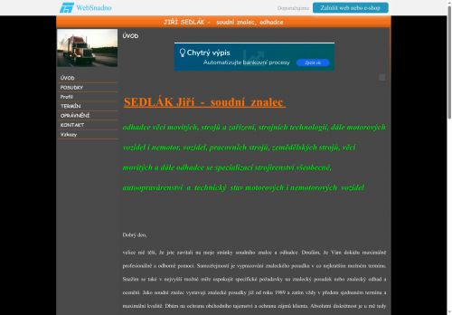 Zobrazit webové stránky Znalecká a realitní kancelář Jiří Sedlák