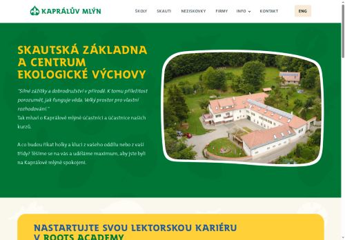 Junák - český skaut, Kaprálův mlýn, z. s. nabízí práci na pozici Kuchař / kuchařka v obci Ochoz u Brna