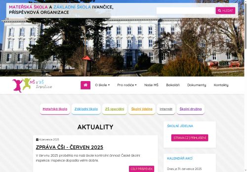 Zobrazit webové stránky Mateřská škola a základní škola Ivančice, příspěvková organizace