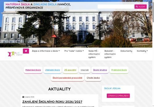 Mateřská škola a základní škola Ivančice, příspěvková organizace nabízí práci na pozici Asistent / asistentka pedagoga ŠD v obci Ivančice