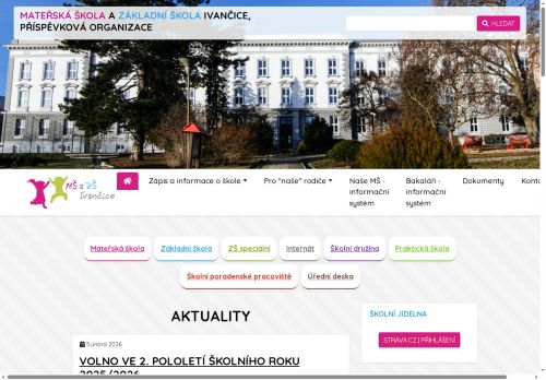 Mateřská škola a základní škola Ivančice, příspěvková organizace nabízí práci na pozici Školník / školnice v obci Ivančice