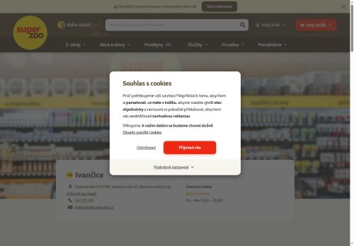 Zobrazit webové stránky SUPER ZOO - prodejna Ivančice