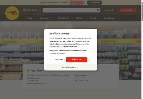 Zobrazit webové stránky SUPER ZOO - prodejna Ivančice