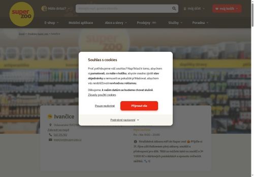 Zobrazit webové stránky SUPER ZOO - prodejna Ivančice