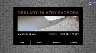 Zobrazit webové stránky Obklady, dlažby Marek Svoboda