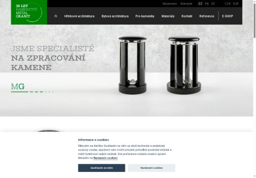 Webové stránky METAL GRANIT spol. s r.o., Letovice