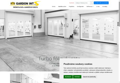 Webové stránky GARDON INT s.r.o., Jindřichův Hradec