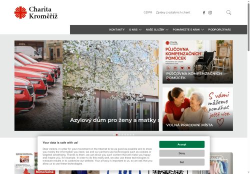 Webové stránky Charita Kroměříž, Cetechovice