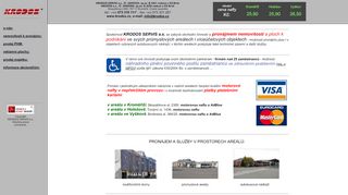 Webové stránky KRODOS SERVIS a.s., Kroměříž