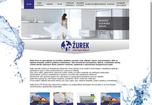 Webové stránky VTP Žurek s.r.o., Velké Bílovice
