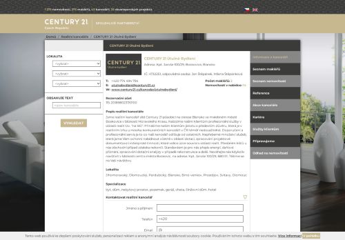 Zobrazit webové stránky Century 21 Útulné bydlení