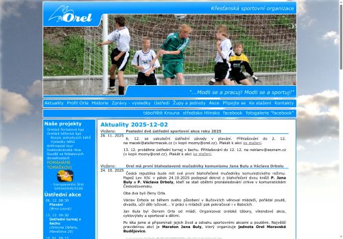 Zobrazit webové stránky Orel jednota Moravský Krumlov