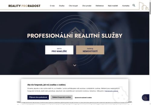 Zobrazit webové stránky Reality Pro Radost